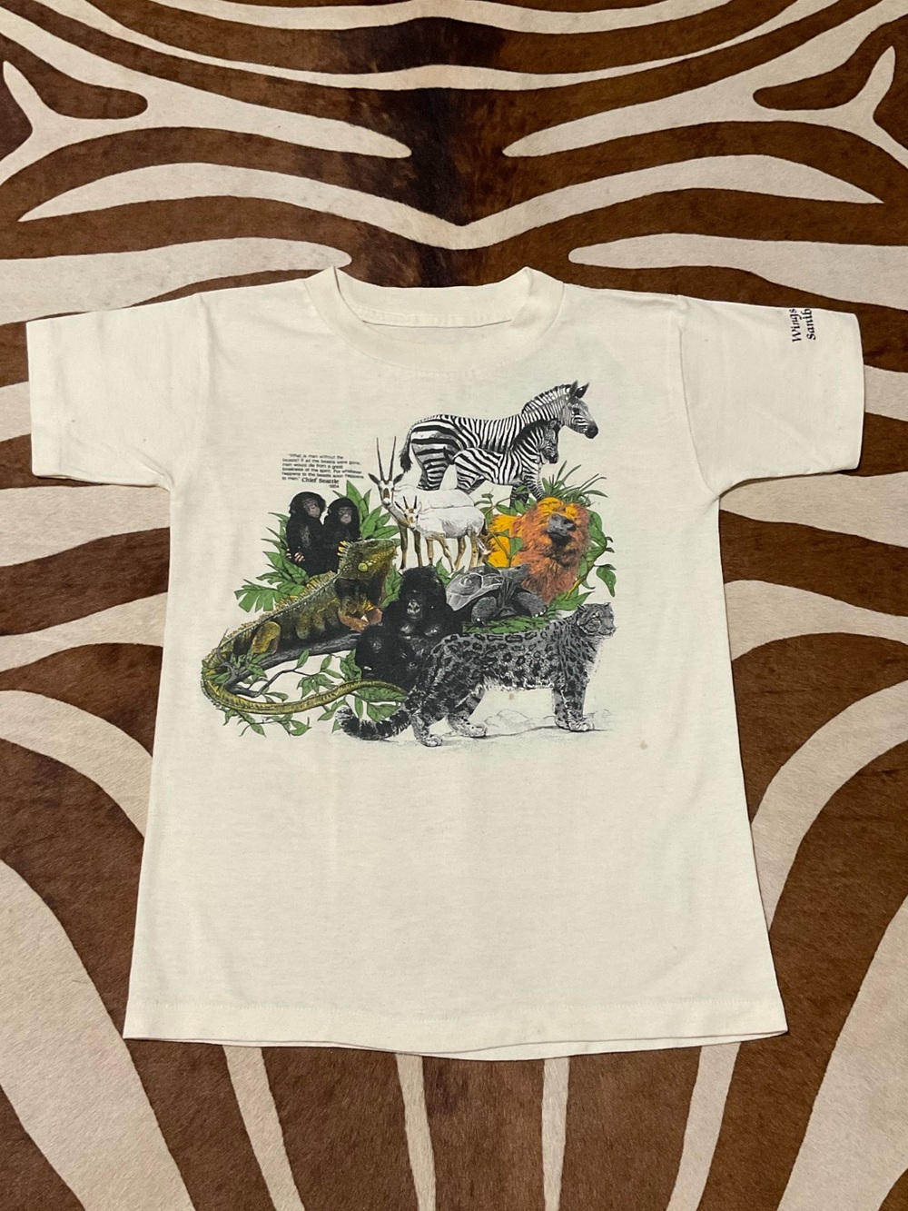 Vintage Kids Wings Wildlife Sanibel Island Single Stitch Shirt Size 10 Unisex